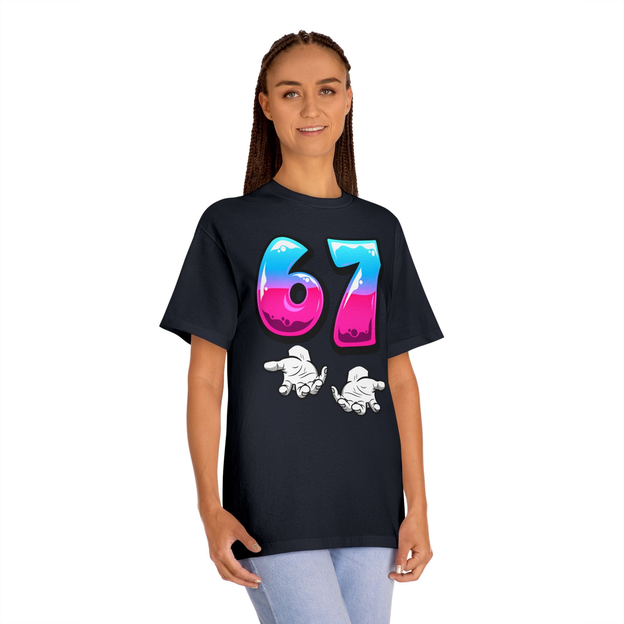 67 Adult T-Shirt — Cotton Candy