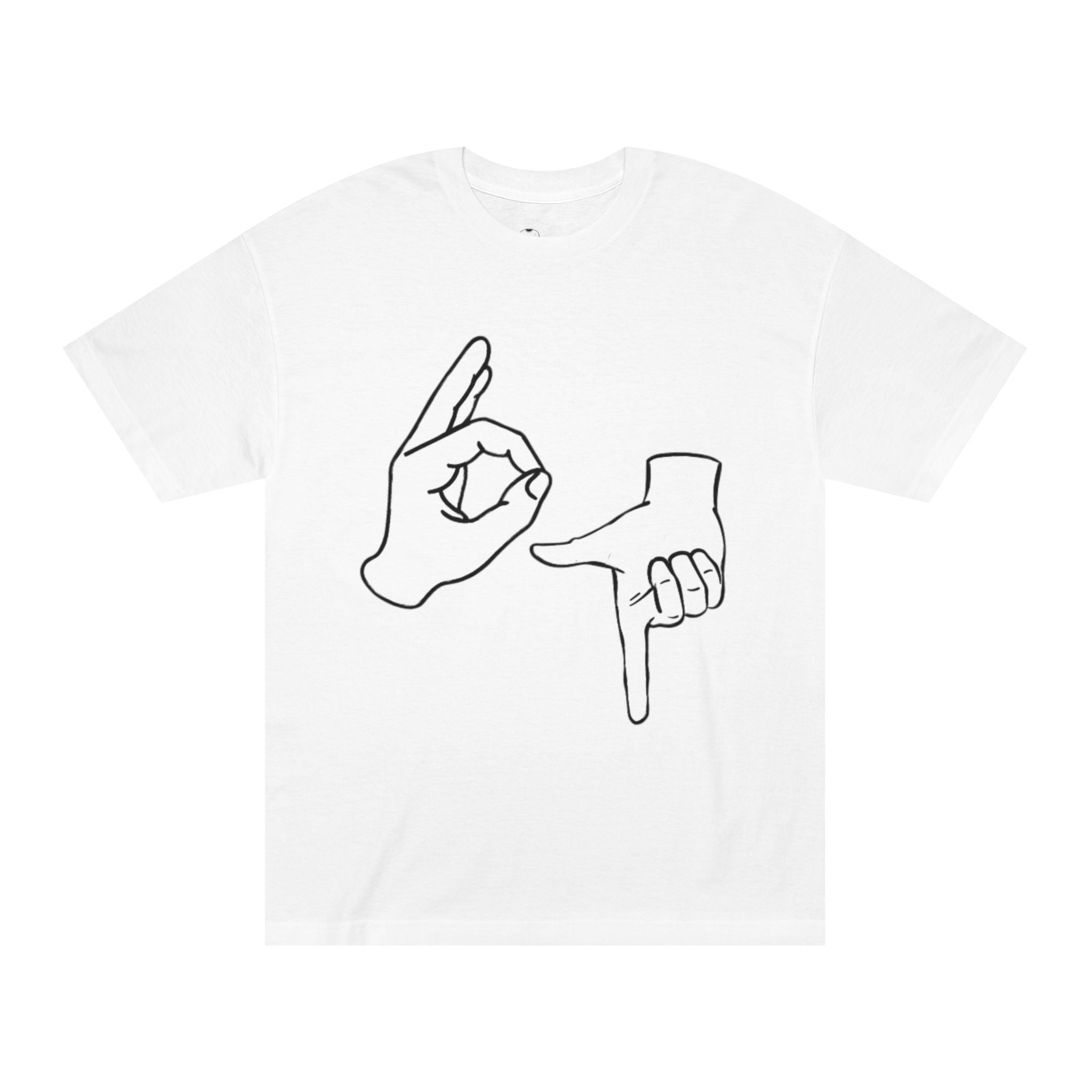67 Adult T-Shirt — Hand Symbol